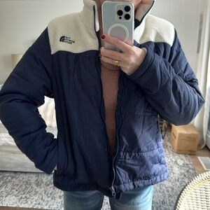 The North Face Navy and Cream Jacket